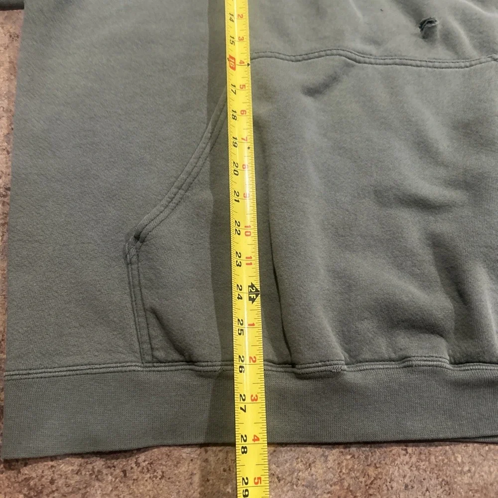 Vintage Rare Nike Center Swoosh Distressed Green Hoodie Travis Scott XL 90s